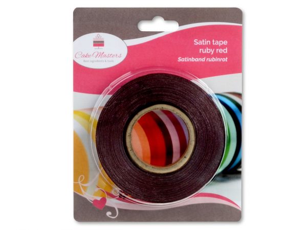 Cake Masters Satinband rubinrot 14mm, 30 Meter – Bild 2