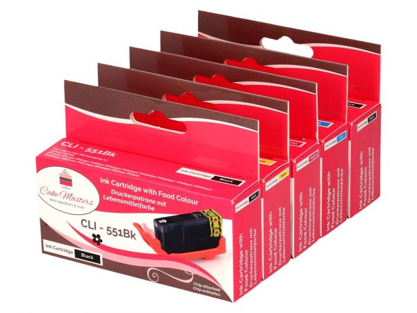Cake Masters Patronen 5er (PGI-550, CLI-551Bk-C-M-Y) – Bild 2
