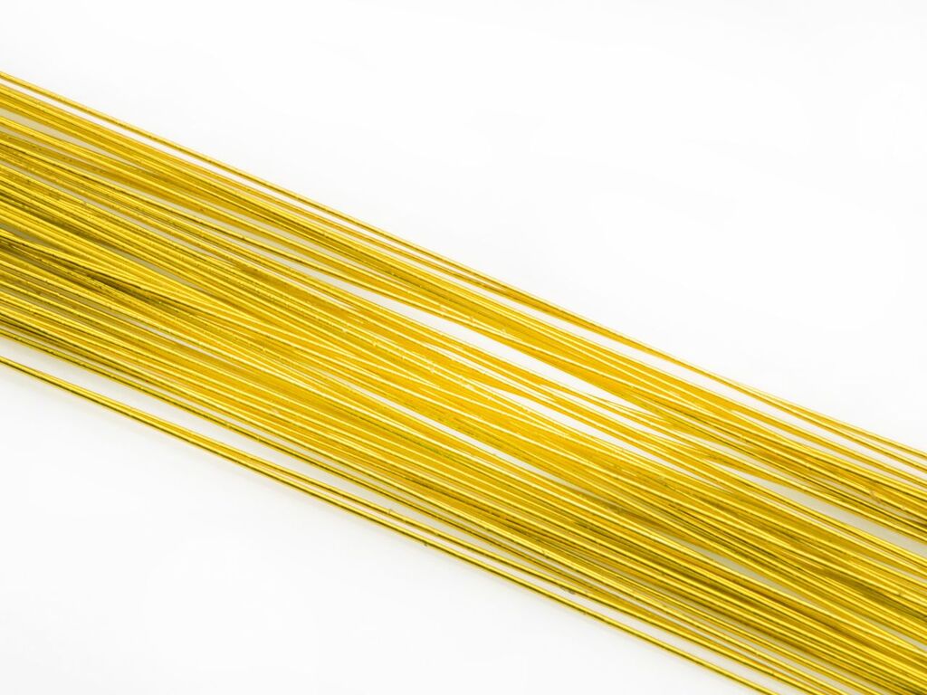 Cake Masters Blumendraht metallic gold 24G 50 Stück