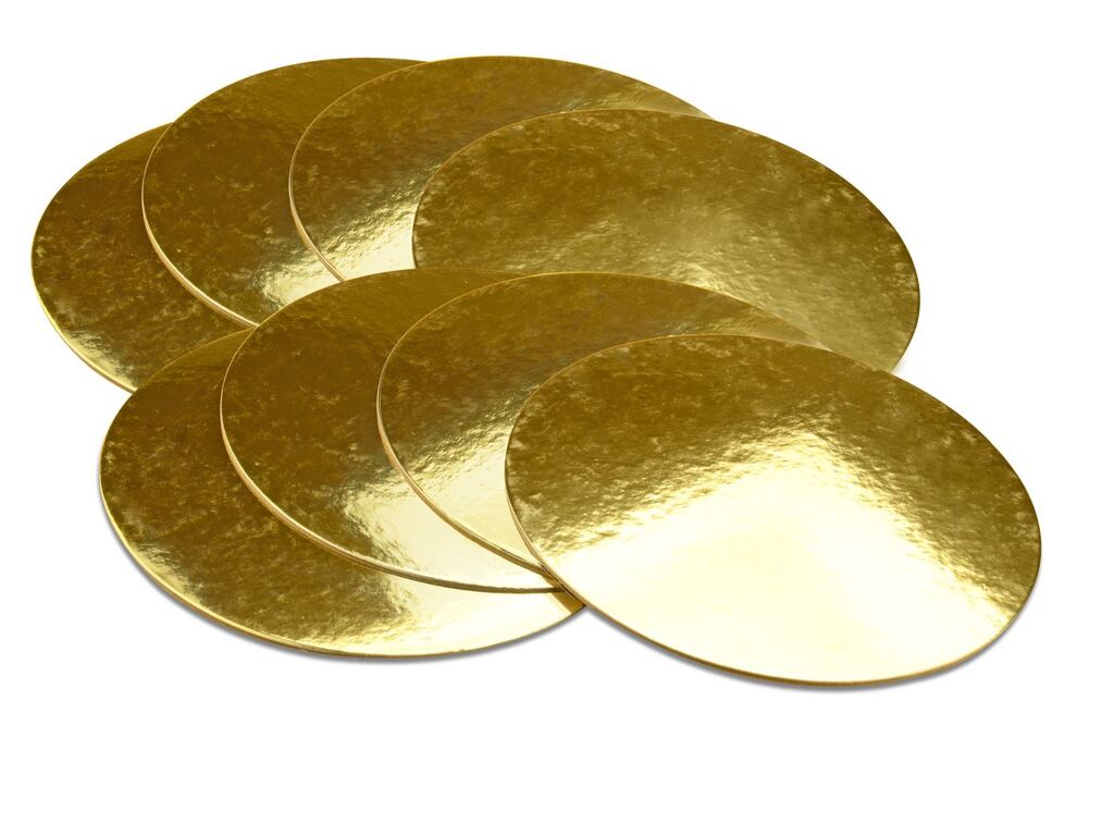 Cake Masters Golden Plate 20cm gold glänzend 8 Stück
