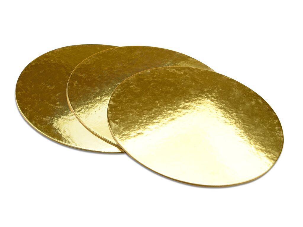 Cake Masters Golden Plate 30cm gold glänzend 3 Stück