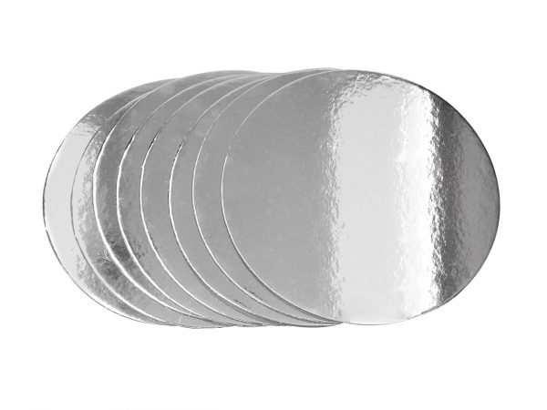 Cake Masters Silver Plate 20cm silber glänzend 8 Stück