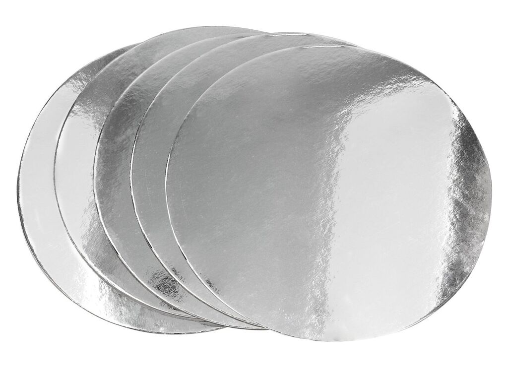 Cake Masters Silver Plate 28cm silber glänzend 5 Stück
