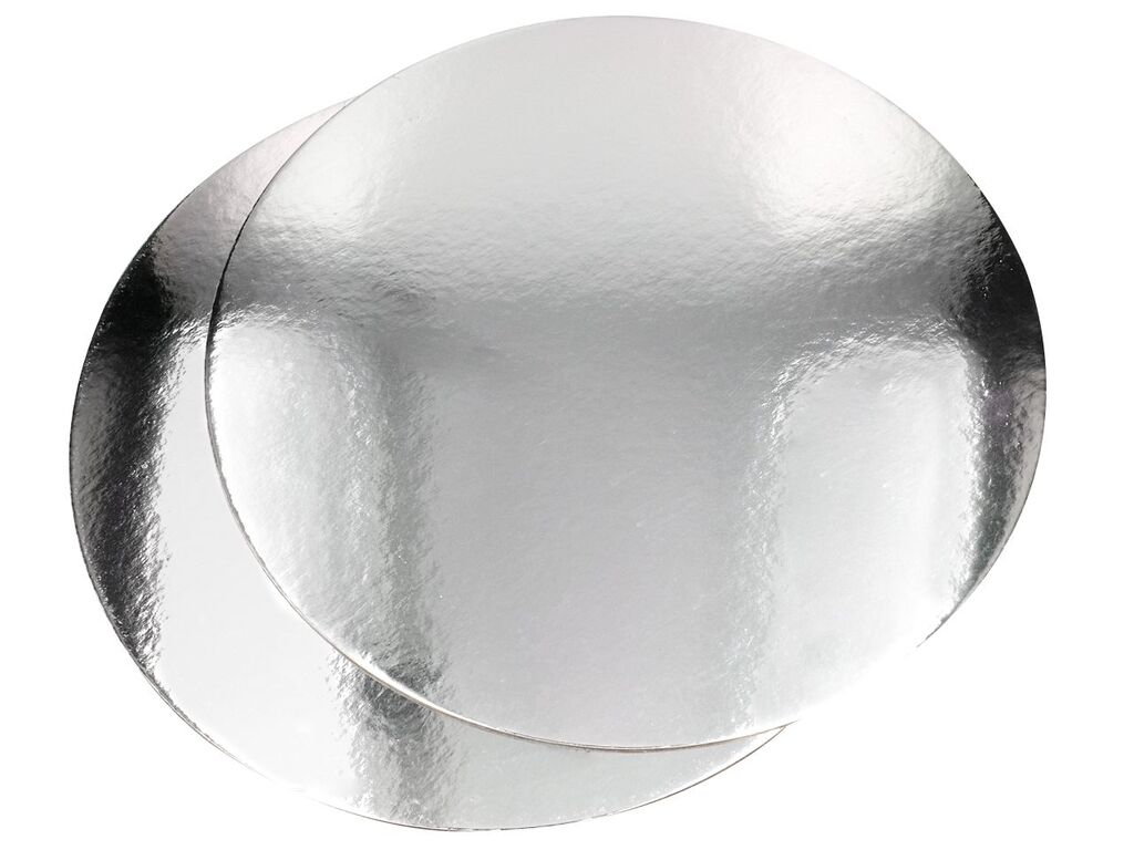 Cake Masters Silver Plate 35cm silber glänzend 2 Stück