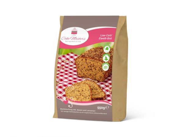 Cake Masters Backmischung Low-Carb* Eiweiß-Brot 550g – Bild 2