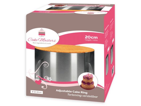 Cake Masters Tortenring verstellbar 20cm hoch – Bild 2