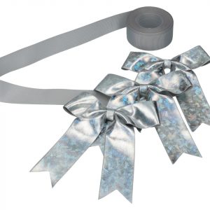 Cake Masters Schleifenset silber für Tortenkartons