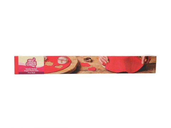 FunCakes Ausgerollte Rollfondant-Decke fire red, Durchmesser 36cm – Bild 2