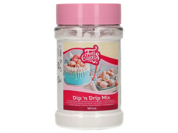 FunCakes Mix für Fondantglasur, Dip 'n Drip Weiß, 150g – Bild 2