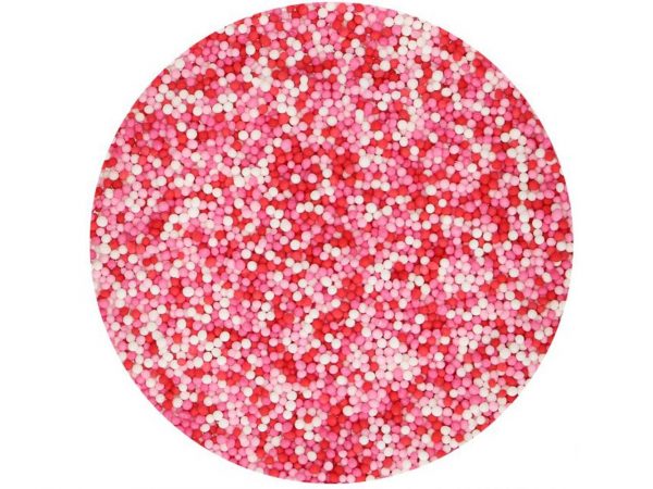 FunCakes Miniperlen Lots of Love, Weiß, Rosa, Rot, 80g