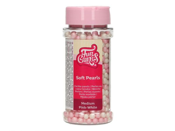 FunCakes Weiche Zuckerperlen Pink-Weiß, 60g – Bild 2