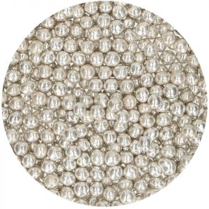 FunCakes Weiche Perlen Metallic Silber, 55g