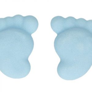 FunCakes Zuckerdekorationen Baby Füße Blau, 16er Set