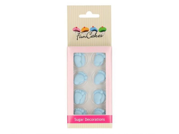 FunCakes Zuckerdekorationen Baby Füße Blau, 16er Set – Bild 2