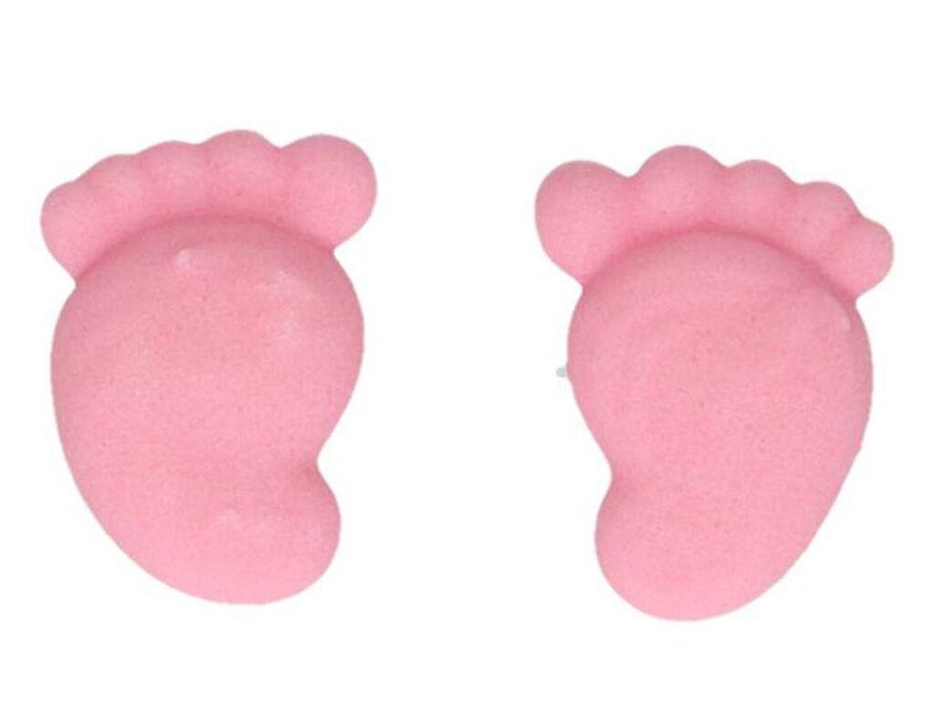 FunCakes Zuckerdekorationen Babyfüße Mädchen, 16er Set