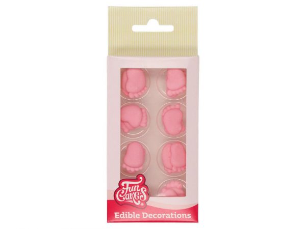 FunCakes Zuckerdekorationen Babyfüße Mädchen, 16er Set – Bild 2