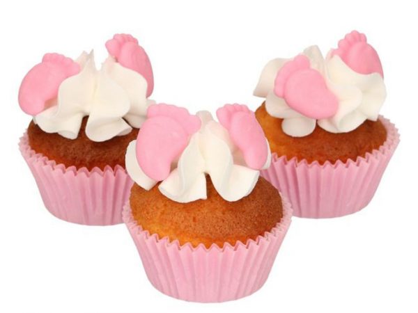 FunCakes Zuckerdekorationen Babyfüße Mädchen, 16er Set – Bild 3