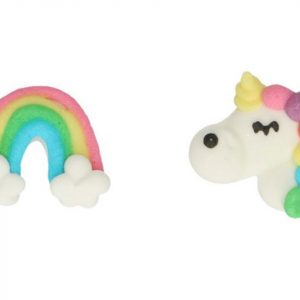 FunCakes Zuckerdekorationen Einhorn und Regenbogen, 8er Set