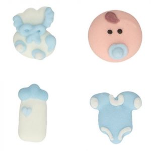 FunCakes Zuckerdekorationen Baby Jungen, 8er Set