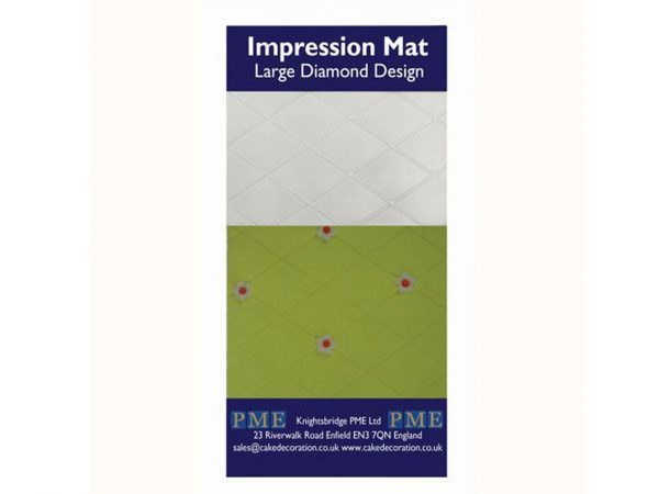 PME Prägematte Diamanten-Rauten Groß 15x30,5cm, Raute 5x3,5cm – Bild 2