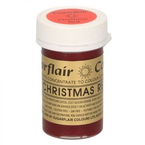 Sugarflair Pastenfarbe Weihnachtsrot 25g
