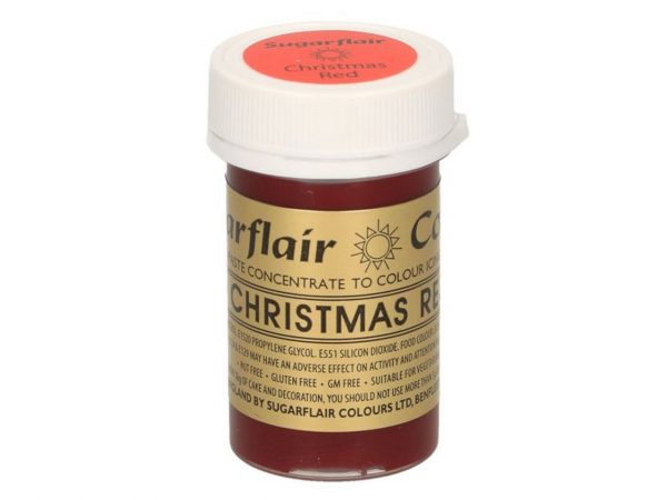 Sugarflair Pastenfarbe Weihnachtsrot 25g – Bild 2