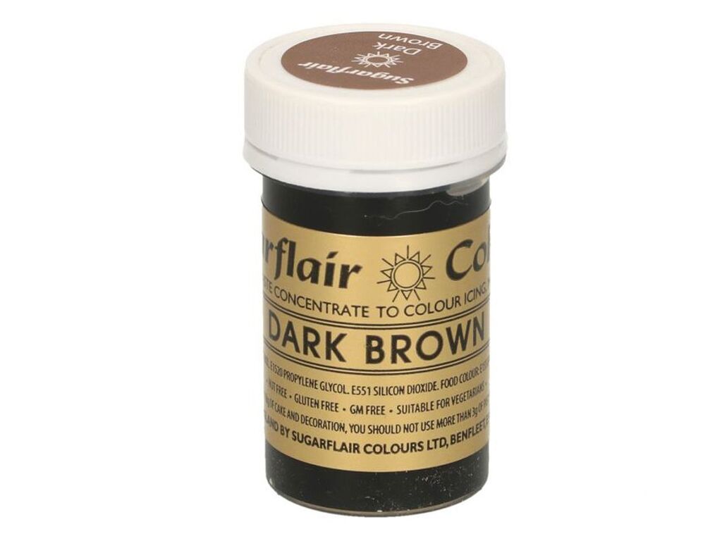 Sugarflair Pastenfarbe Dunkelbraun 25g
