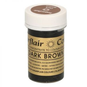 Sugarflair Pastenfarbe Dunkelbraun 25g