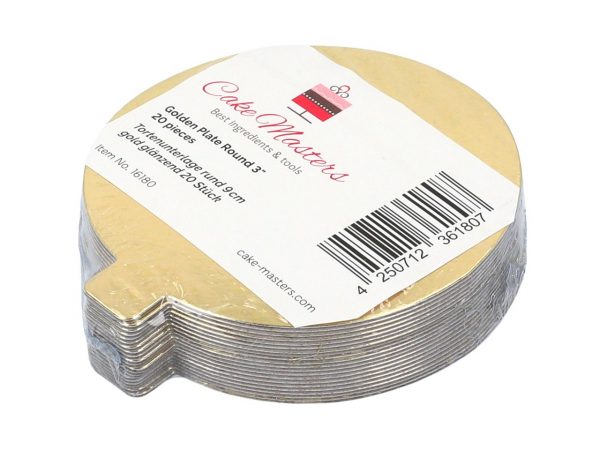 Cake Masters Golden Plate 9cm gold glänzend 20 Stück – Bild 2