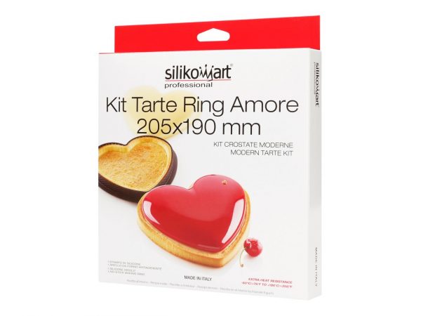 Silikomart Silikonform Kit Tarte Ring Amore 205X190mm – Bild 2
