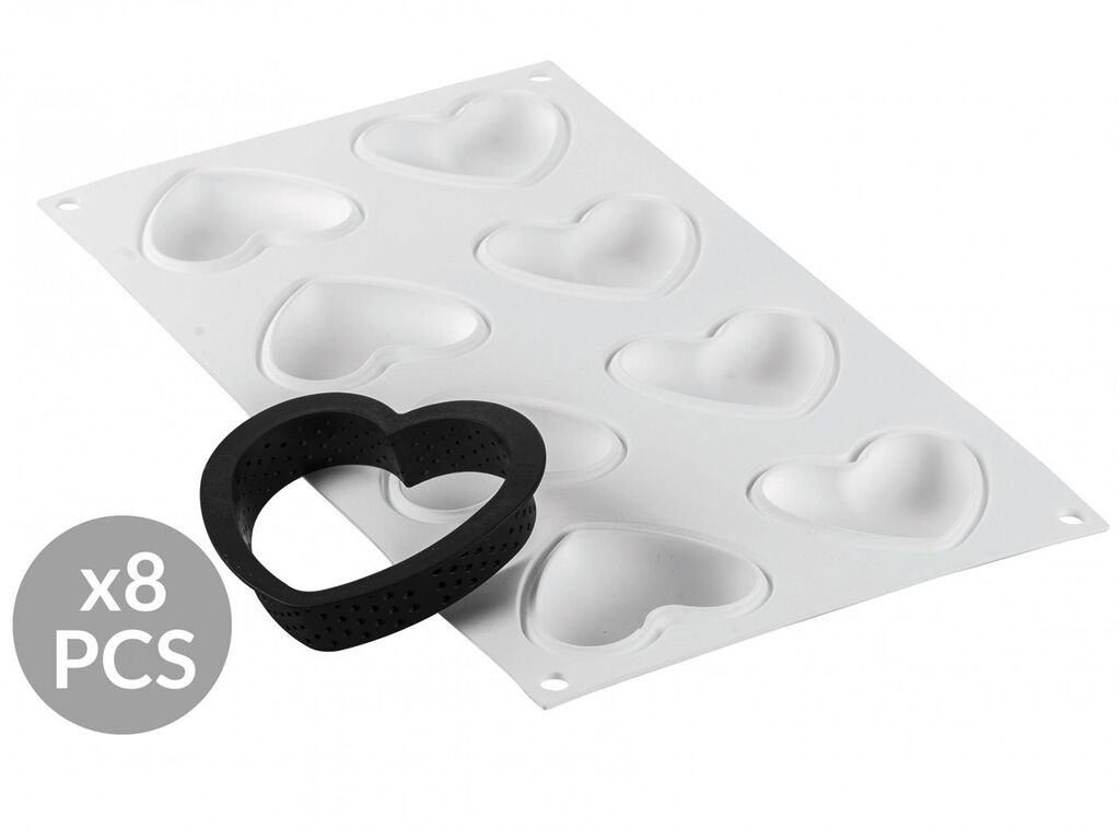 Silikomart Silikonform Kit Tarte Ring Amore 80X70mm