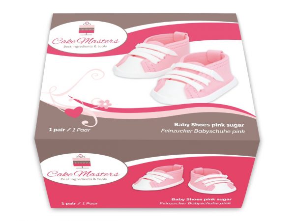 Cake Masters Feinzucker Babyschuhe pink – Bild 2
