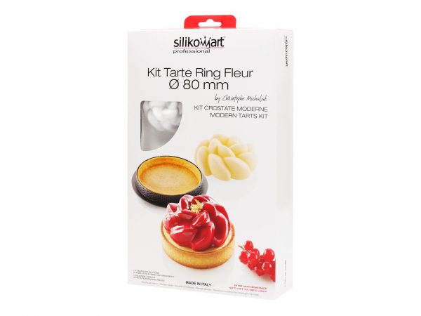 Silikomart Silikonform Kit Tarte Ring Fleur 80mm – Bild 2