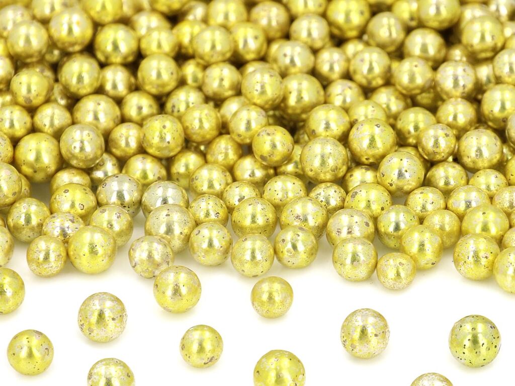 Cake Masters Weiche Zuckerperlen gold, 7mm, 80g