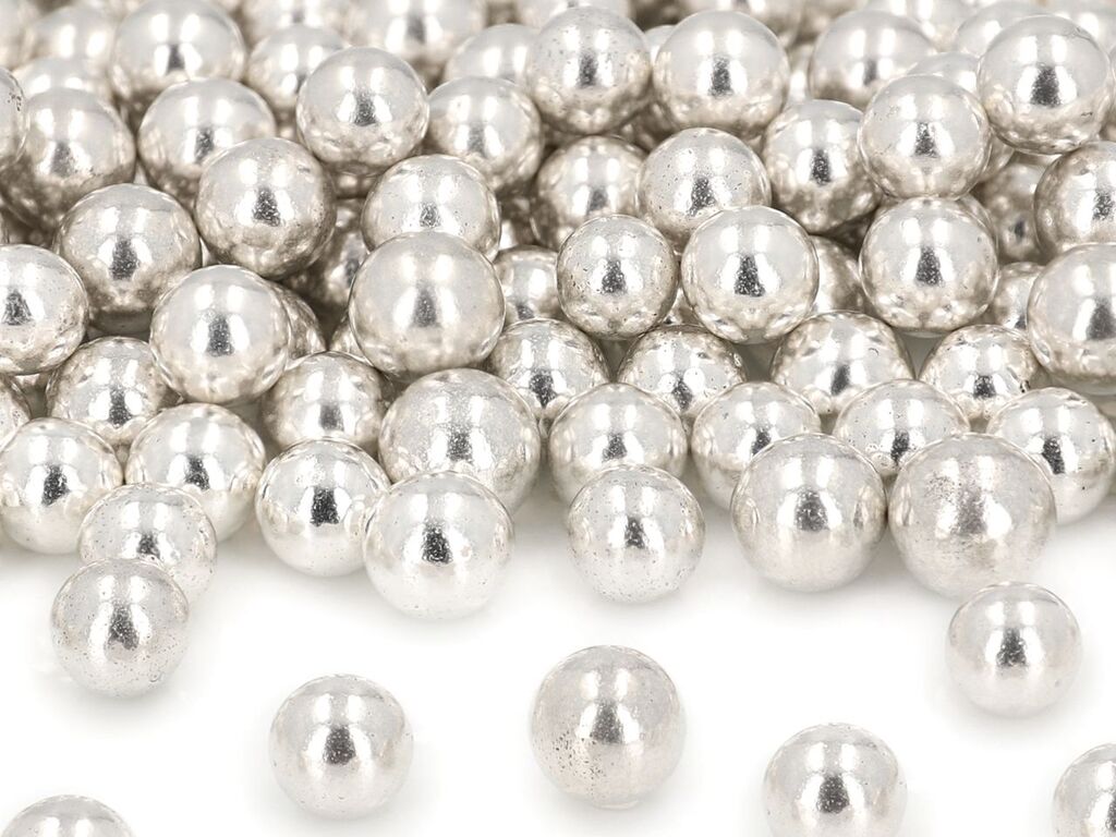 Cake Masters Weiche Zuckerperlen silber, 10mm, 60g