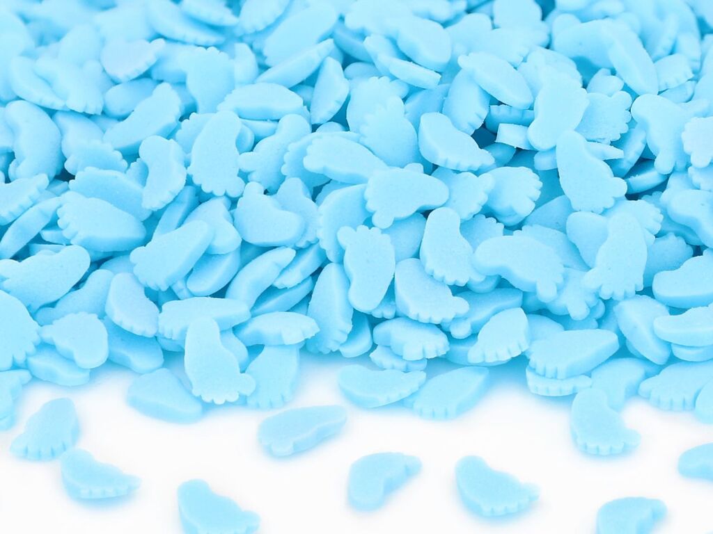 Cake Masters Streudekor Füßchen hellblau 70g
