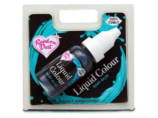 Rainbow Dust Lebensmittelfarbe Airbrush babyblau 16ml – Bild 2
