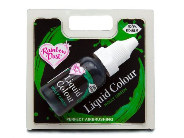 Rainbow Dust Lebensmittelfarbe Airbrush holly green - grün 16ml – Bild 2