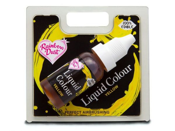 Rainbow Dust Lebensmittelfarbe Airbrush yellow - gelb 16ml – Bild 2