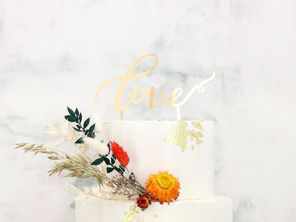 Cake Masters Cake Topper Love gold