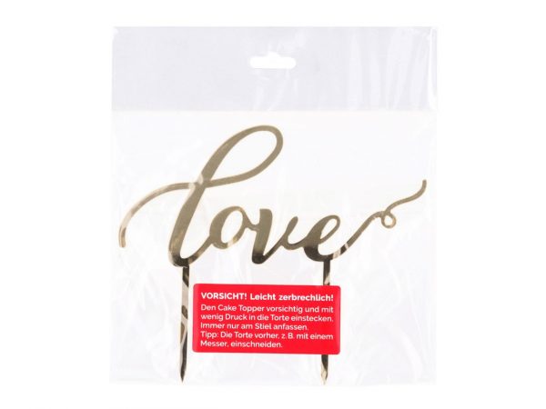 Cake Masters Cake Topper Love gold – Bild 2