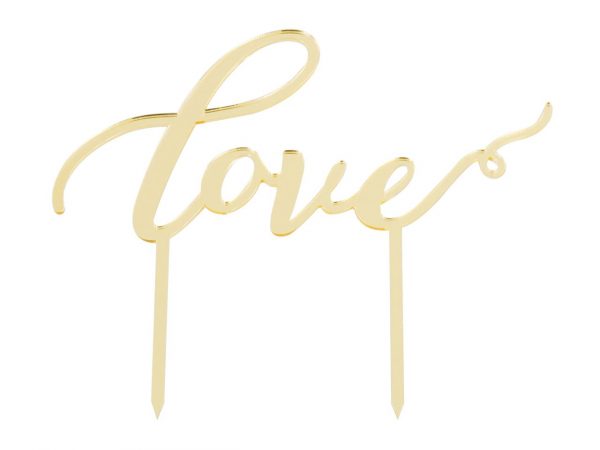 Cake Masters Cake Topper Love gold – Bild 3
