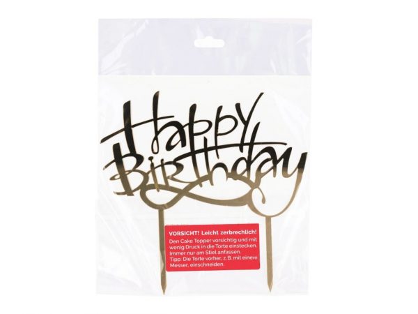 Cake Masters Cake Topper Happy Birthday gold – Bild 2