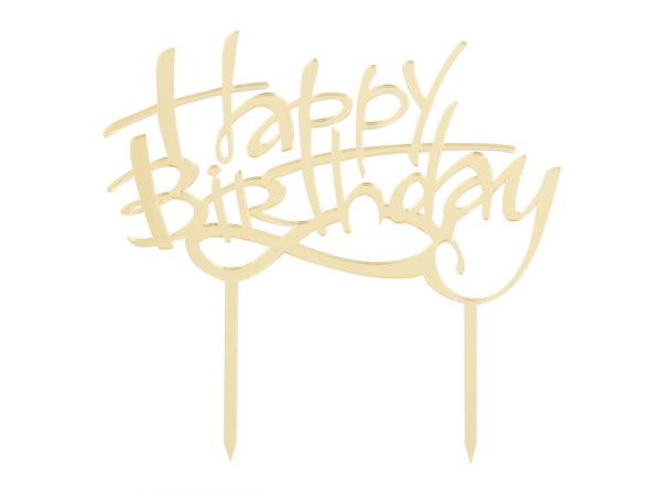 Cake Masters Cake Topper Happy Birthday gold – Bild 3