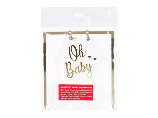Cake Masters Cake Topper Oh Baby gold – Bild 2