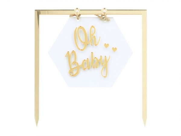 Cake Masters Cake Topper Oh Baby gold – Bild 3