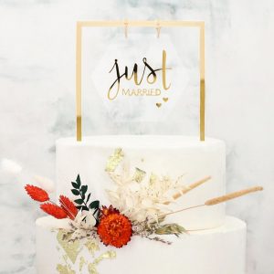 Cake Masters Cake Topper Just married gold