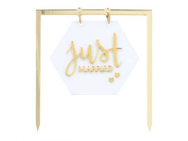Cake Masters Cake Topper Just married gold – Bild 3
