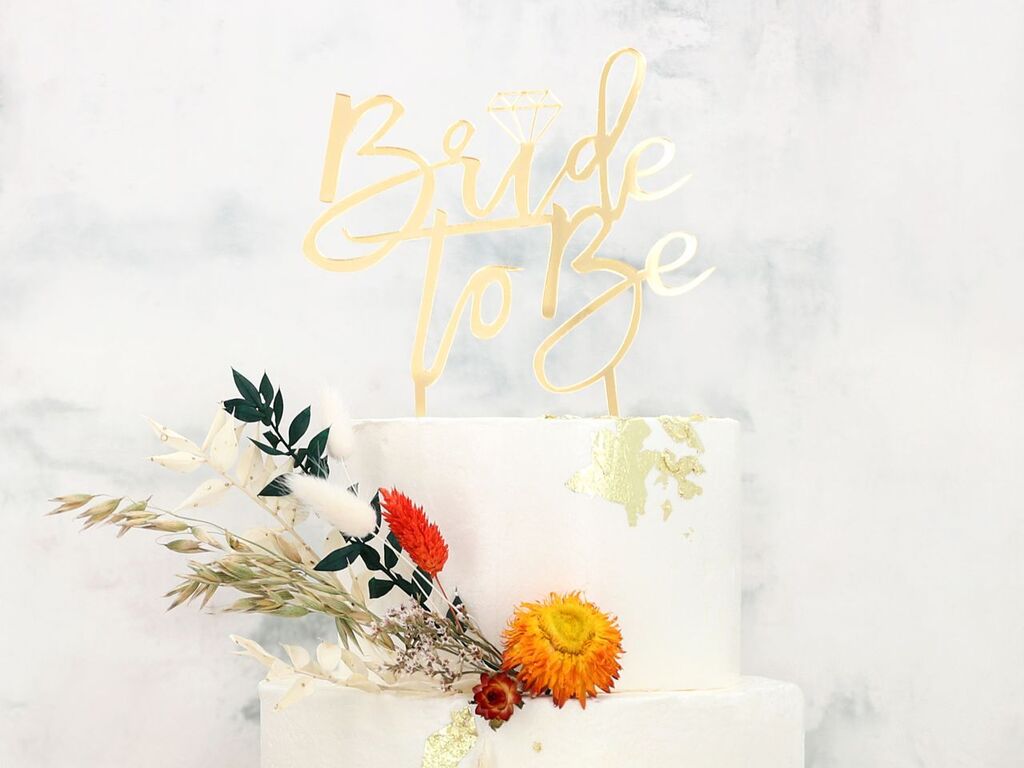 Cake Masters Cake Topper Bride to be gold
