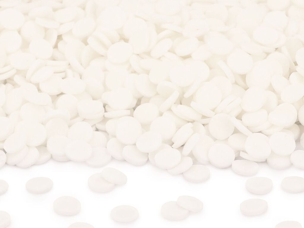 CM Basics Streudekor Konfetti groß weiß 80g